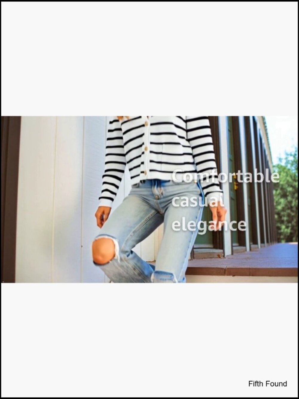 Cropped Cardigan Sweater Lightweight Long Sleeve Crew Neck Button Front - Picture 7 of 7